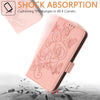 For Samsung Galaxy A56 5G Embossed Rose RFID Anti-theft Leather Phone Case(Pink)