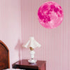 Fluorescent Moon Wall Stickers Halloween Wall Stickers Bedroom Living room Decorative Wall Stickers(Pink)