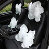 Bow Car Head Pillow Car Seat Neck Pillow Comfortable Cotton Car Supplies, Colour: Sun Flower Headrest