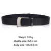 AWMN Men Nylon Cutout Automatic Buckle Toothless Belt, Length: 120cm(Red)