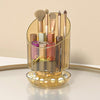 Large Capacity Rotating Makeup Brush Holder Cosmetic Organizer Lipstick Eyebrow Pencil Holder(Amber Orange)