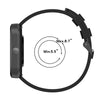 For Amazfit Bip 3 20mm Step Silicone Strap Stainless Steel Black Buckle(Black)