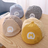 MZ9741 Embroidered Letter Lattice Hat Children Autumn Simple Beret, Size: Around 48cm(Gray)