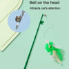 Cat Teaser Toy with Bell & Feather (Green)