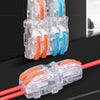 10 PCS Multi-Function Branch Wire Butt Copper Wire Quick Connection Terminal, Model: F13 Blue Handle One in Three Out