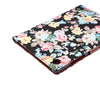 For Samsung Galaxy Tab A8 10.5 2021 X200 / X205 Flower Cloth Leather Smart Tablet Case(Black)