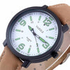 319 YAZOLE Men Fashion Luminous Business Leather Band Quartz Wrist Watch(White)