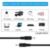 8A DC Power Plug 5.5 x 2.1mm Male to Male Adapter Connector Cable, Length:50cm(Black)