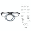 Portable Magnetic Hanging Neck Retractable Reading Glasses +150(Black Frame Red Legs)