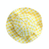 Pet Summer Sun Hat - Yellow Grid - Small
