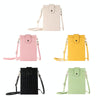 Stone Texture Card Holder Mobile Phone Bag with Long Strap(Yellow)