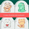 4pcs Bathroom Toilet Deodorant Stickers Felt Cute Cartoon Aromatherapy Decorative Wall Stickers, Size: 22x18cm(Dinosaur)