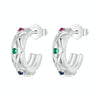 S925 Sterling Silver With Platinum-plated Vintage Diamond Pattern Earrings(BSE1032)
