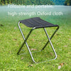 Outdoor Portable Camping Folding Chair 7075 Aluminum Alloy Fishing Barbecue Stool, Size: 24.5x22.5x27cm(Silver Gray)