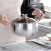 Si Gang 24CM Stainless Steel Drum-shaped Large-capacity Extra Thick Soup Pot, Size:24 CM