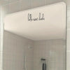 Hello sweet cheeks 2pcs /Set Waterproof and Oilproof Vinyl Stickers Mirror Decorative Stickers