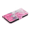 For Samsung Galaxy A26 5G Colored Drawing Marble Pattern Leather Phone Case(Pink Seawater)
