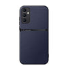 For Samsung Galaxy A34 5G Litchi Leather Magnetic Full Coverage Shockproof Phone Case(Navy Blue)