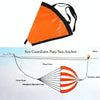 PVC Traction Drift Brake Fishing Sea Anchor, Size: 18 inch Orange With Black Rope+Float