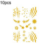 10 PCS Hot Stamping Waterproof Music Festival Face Tattoo Sticker(VS-005)