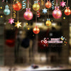 Santa Claus Hanging Stickers Shop Window Glass Door Living Room Wall Stickers(6309)