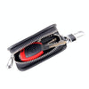 Universal Leather Denim Texture Waist Hanging Zipper Wallets Key Holder Bag (No Include Key)(Black)