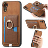 For Samsung Galaxy XCover 7 Retro Cross Leather Ring Side Insert Card Bag MagSafe Phone Case(Brown)