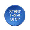 Car Engine Start Key Push Button Cover Trim Aluminum Alloy Sticker Decoration for Audi(Blue)