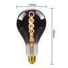 A110 Electroplating Smoke Grey Warm Light LED Bulb Retro Lamp