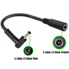 4.5 x 3.0mm Elbow Male to Female Adapter 15cm DC Power Extension Cable for HP (Black)