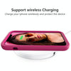 For iPhone 15 Pro Wave Pattern 3 in 1 Silicone + PC Phone Case(Hot Pink)