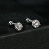 S925 Sterling Silver Threaded Round Moissanite Earrings(MSE053)