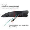 1 Pair For Ford Fiesta 2008-2017 Car Dynamic LED Turn Signal Light Rearview Mirror Flasher Water Blinker