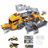 Children Toy Tractor Container Truck Simulation Parking Lot Car Model Set(Engineering vehicle)