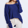 Women Knitwear Turtleneck Sweater, Size: L(Blue)