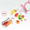 Baby Pacifier Fruit Vegetable Auxiliary Feeder Cute Deer Fruit Bite Pouch Teething Stick, Color: Blue