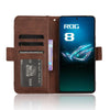 For Asus ROG Phone 8 Pro Skin Feel Calf Texture Card Slots Leather Phone Case(Brown)