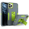 For iPhone 11 Pro Magnetic Holder Phone Case (Dark Grey + Green)