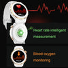 HW3 Mini Heart Rate/Blood Oxygen Monitoring Smart Watch with NFC Function(Gold Shell White Leather)