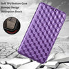For Samsung Galaxy Note20 Ultra Cubic Grid Texture Flip Leather Phone Case(Purple)