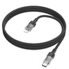 hoco U129 Spirit 1.2m PD27W USB-C / Type-C to 8 Pin Transparent Charging Data Cable(Black)