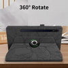 For Samsung Galaxy Tab S9 / S9 FE Tree Life Embossed Rotation Leather Tablet Case(Black)