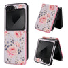 For Samsung Galaxy Z Flip5 Printed Double Buckle RFID Anti-theft Phone Case(Pastoral Rose)