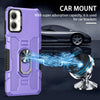 For Samsung Galaxy A05 Ring Holder Armor Hybrid Phone Case(Purple)