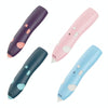 USB Charging Low-Temperature Wireless Graffiti Printing Pen Set Children DIY 3D Painting Pen(Light Blue)