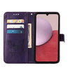 For Samsung Galaxy A24 4G Embossed Butterfly Leather Phone Case(Dark Purple)
