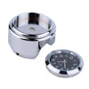 Aluminum Alloy Plating Motorcycle Handlebar Clock(Silver Shell Black Background)