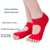 One Pair Open Toe Open Instep Anti-slip Sports Female Yoga Socks, Size: 34 - 39 (EUR)(Dark Gray)