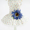 Dog & Cat Daisy Skirt, Blue, XL - Breathable Summer Pet Clothes