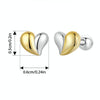 S925 Sterling Silver Heart Earrings Platinum-plated Earrings(BSE1089)